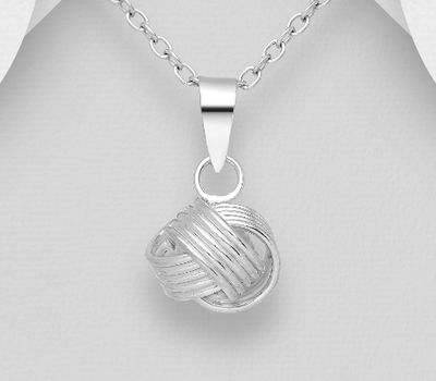 Şəkli böyütmək üçün tiklayın 925 Sterling Silver Knot Pendant
