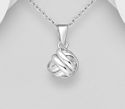 Şəkli böyütmək üçün tiklayın 925 Sterling Silver Knot Pendant