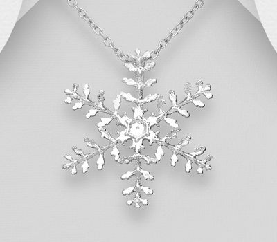 925 Sterling Silver Snowflake Pendant