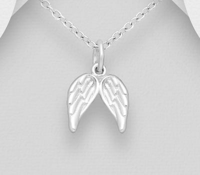 925 Sterling Silver Wings Pendant