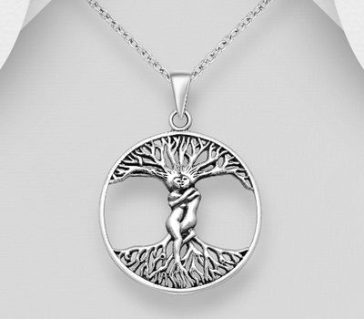 Şəkli böyütmək üçün tiklayın 925 Sterling Silver Tree Of Life Pendant