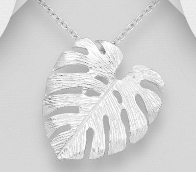 Şəkli böyütmək üçün tiklayın 925 Sterling Silver Leaf Pendant