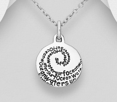 Şəkli böyütmək üçün tiklayın 925 Sterling Silver Message