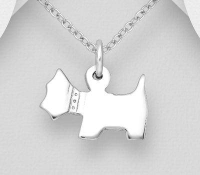 Şəkli böyütmək üçün tiklayın 925 Sterling Silver Dog Pendant