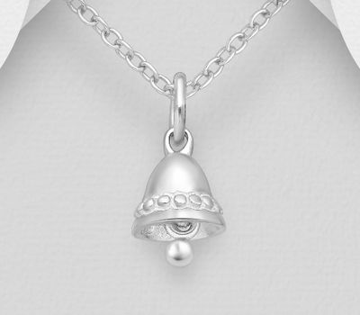 Şəkli böyütmək üçün tiklayın 925 Sterling Silver Bell Pendant