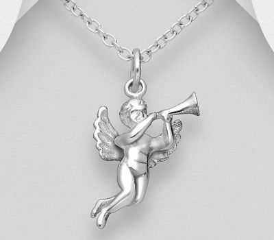 925 Sterling Silver Cupid Pendant