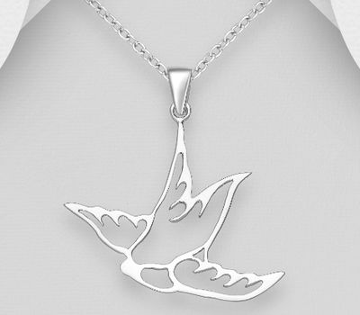 Şəkli böyütmək üçün tiklayın 925 Sterling Silver Bird Pendant