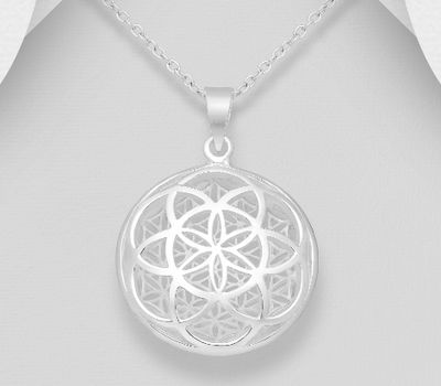 925 Sterling Silver Flower Of Life Pendant