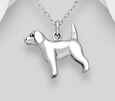 925 Sterling Silver Dog Pendant