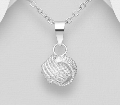 Şəkli böyütmək üçün tiklayın 925 Sterling Silver Knot Pendant