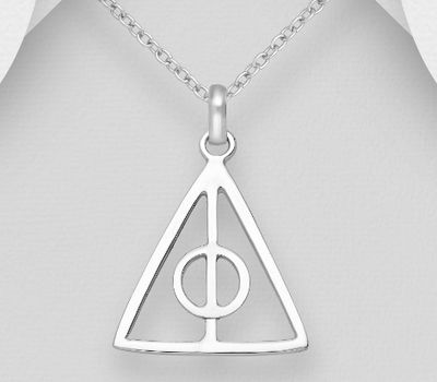 925 Sterling Silver Deathly Hallows Pendant