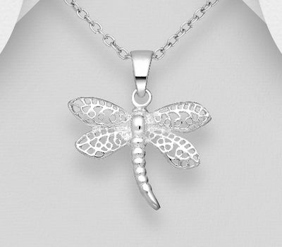 925 Sterling Silver Dragonfly Pendant