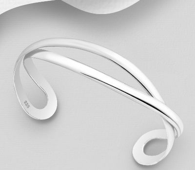 Malın səhifəsinə keç 925 Sterling Silver Cuff Bracelet