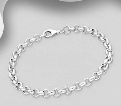 Şəkli böyütmək üçün tiklayın 925 Sterling Silver Links Bracelet