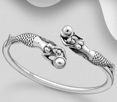 Şəkli böyütmək üçün tiklayın Sterling silver mermaid bracelet.
