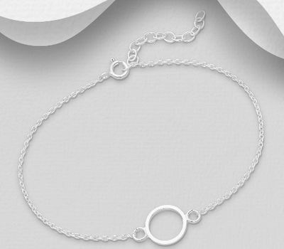 925 Sterling Silver Circle Bracelet