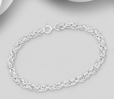 925 Sterling Silver Byzantine Bracelet