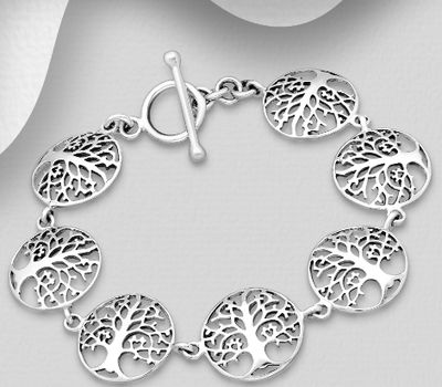 925 Sterling Silver Tree Of Life Bracelet