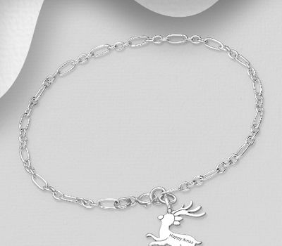 Şəkli böyütmək üçün tiklayın 925 Sterling Silver Ball, Deer