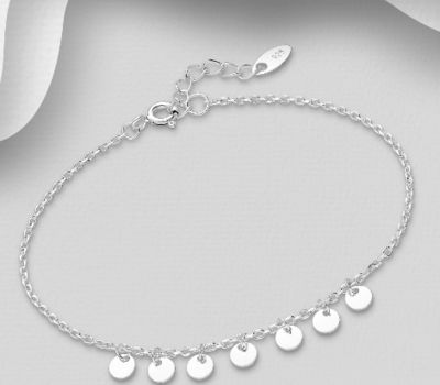 Şəkli böyütmək üçün tiklayın 925 Sterling Silver Tag Bracelet