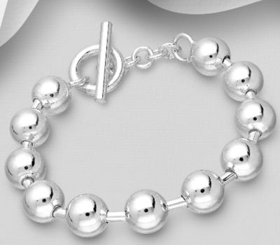 Şəkli böyütmək üçün tiklayın 925 Sterling Silver Ball Bracelet