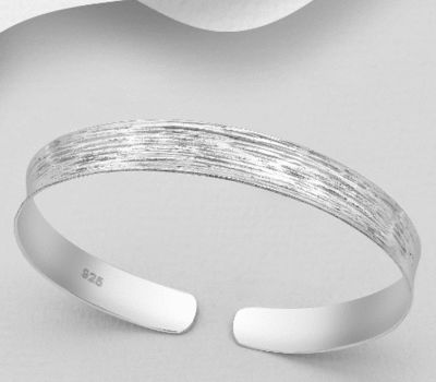 925 Sterling Silver Textured Cuff Bracelet