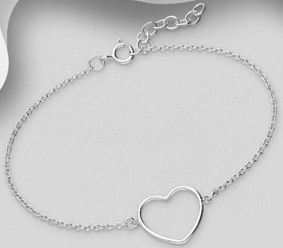 925 Sterling Silver Heart Bracelet