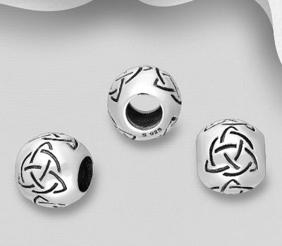 925 Sterling Silver Celtic Bead