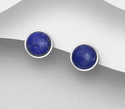Şəkli böyütmək üçün tiklayın 925 Sterling Silver Push-Back Earrings, Decorated With Various Gemstones