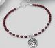 925 Sterling Silver OxidizedTree of Life Bracelet, Beaded with Various Gemstone Beads