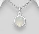 925 Sterling Silver Circle Pendant, Decorated with Various Gemstones