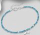 925 Sterling Silver Bracelet Featuring Whale Tail, Beaded with Gemstone Beads