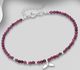 925 Sterling Silver Bracelet Featuring Whale Tail, Beaded with Gemstone Beads