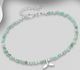 925 Sterling Silver Bracelet Featuring Whale Tail, Beaded with Gemstone Beads