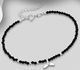 925 Sterling Silver Bracelet Featuring Whale Tail, Beaded with Gemstone Beads