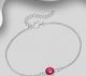 925 Sterling Silver Adjustable Bracelet, Decorated with Various Gemstones