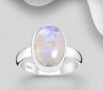 925 Sterling Silver Solitaire Ring, Decorated with Various Gemstones