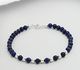 925 Sterling Silver Bracelet, Beaded with Various Gemstones