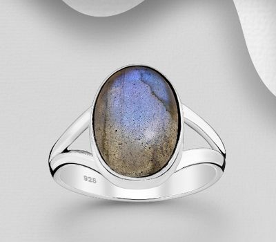 Şəkli böyütmək üçün tiklayın 925 Sterling Silver Solitaire Ring, Decorated with Various Gemstones