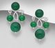 925 Sterling Silver Push-Back Earrings, Decorated with Various Gemstone Beads and Reconstructed Stone