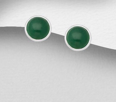 Şəkli böyütmək üçün tiklayın 925 Sterling Silver Push-Back Earrings, Decorated with Various Gemstones