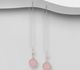 925 Sterling Silver Threader Earrings, Beaded with Gemstone Beads