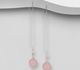 925 Sterling Silver Threader Earrings, Beaded with Gemstone Beads