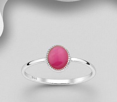 Şəkli böyütmək üçün tiklayın 925 Sterling Silver Ring, Decorated with Resin