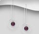 925 Sterling Silver Threader Earrings, Decorated with Various Gemstones