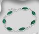 925 Sterling Silver Bracelet Decorated With Shell And Reconstructed Turquoise / Resin