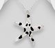 925 Sterling Silver Starfish Pendant Decorated with Shell or with Resin and Shell