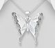 925 Sterling Silver Butterfly Pendant Decorated with Shell