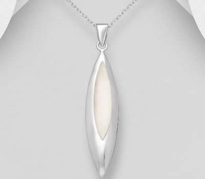 925 Sterling Silver Pendant Decorated With Shell