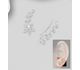 925 Sterling Silver Flower Ear Pins, Decorated with Various Colors of Crystal Glass